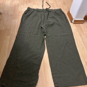 Old Navy Green Relaxed Trousers with Elastic Waist